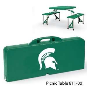    Michigan State Printed Picnic Table Hunter Green