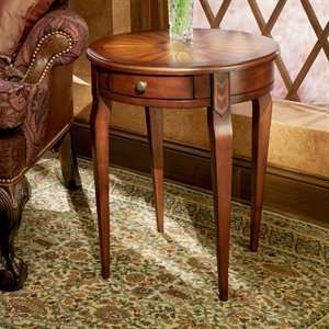   Specialty Plantation Cherry Round Wood End Table Furniture & Decor