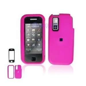  Rubber Hot Pink Case Cover Touchable Lens Screen 