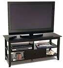 Heritage 48 Black Wood LCD TV Stand Media Table Shelf