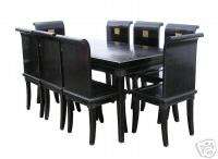 Elegant Black Lacquer Dinning Table/Eight Chairs ad216special Sale 