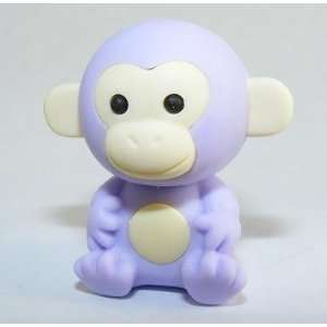  Monkey Japanese Erasers. Pastel Purple. 2 Pack Toys 