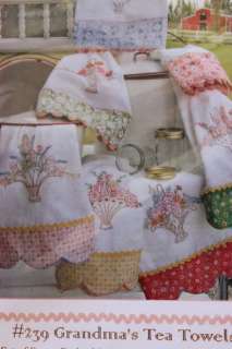 Crabapple Hill 239 Grandmas Tea Towel Pattern  