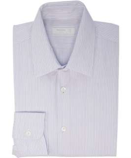 Prada whisteria cotton striped point collar dress shirt