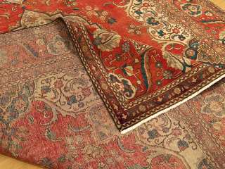   Handmade Antique Persian Tabriz Serapi Wool Rug 1940s Beautiful Colors