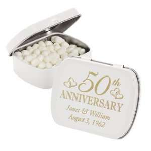 Personalized 50th Anniversary Tins With Mints   Candy & Mints  