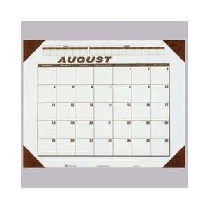   December) Desk Pad Calendar, 22 x 17, Brown Print and Corners Office