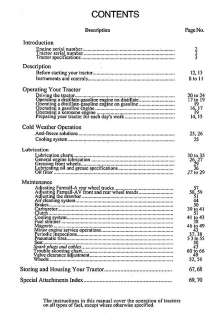 Farmall A and AV Operators Manual New Printed  