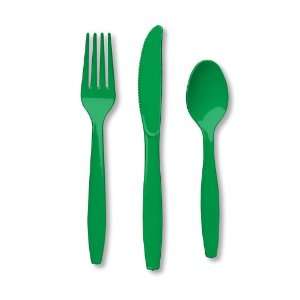  Emerald Green Plastic Cutlery   Assorted Health 