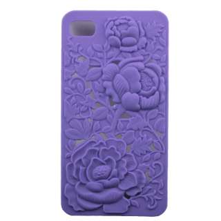 7colors 3D Rose Emboss Hard Back Skin Case Cover For Apple Iphone 4 4G 