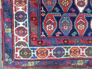 Antique Caucasian Gendje Kazak Rug, Excellent Condition, Full Pile, ca 