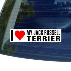  I Love Heart My JACK RUSSELL TERRIER   Dog Breed   Window 