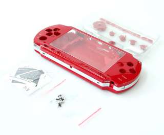Red Full Housing Shell Case Faceplate For PSP1000 Fat  