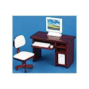  Miniature 3 Pc. Computer Desk Set sold at Miniatures 