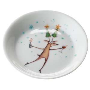 Royal Worcester Clare Mackie 4 1/2 inch Festive Cheer Coaster  