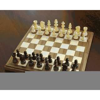  Sunnywood 3336 Walnut Magnetic Folding Chess Set   11 Inch 