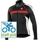 castelli pazzo cycling jacket black large windproof zip off sleeves