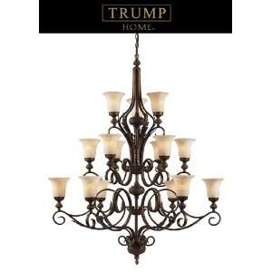  15 LIGHT 3 TIER CHANDELIER IN A WEATHERED UMBER FINISH W 