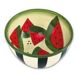  Watermelons   Handpainted Watermelon 14 Round Bowl 