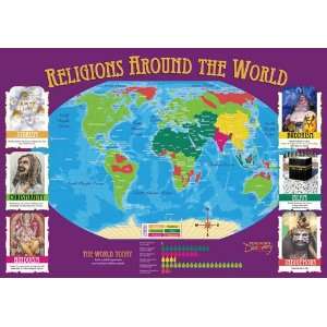  World Religions Distribution Map