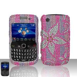  Blackberry Curve 3G 9300 8520 Full Diamond Bling Flowers 