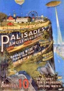 Palisades Amusement Park / Vintage Poster Canvas  