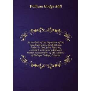   of Bishops College, Calcutta William Hodge Mill  Books