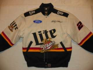 RUSTY WALLACE 2 Miller Lite Racing Jacket JH Mens Large Made in U.S.A 