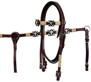   Cross Concho Bridle Breastcollar and Reins Set NEW Horse Tack  