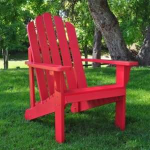   Cedarwood Marina Adirondack Chair   Tomato Red Patio, Lawn & Garden