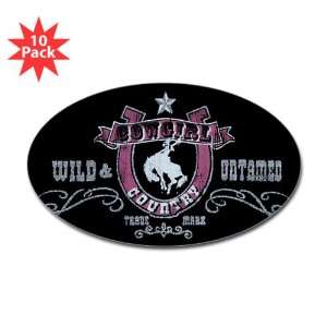   (Oval) (10 Pack) Cowgirl Country Wild and Untamed 