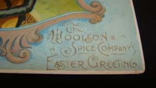 Vintage Woolson Spice Co Easter Greeting Lion Coffee Toledo 