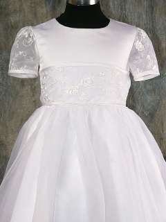 124 White lace communion dresses flower girl dress sz.5  