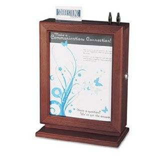  Wood Wall Mounting Suggestion Box with Locking Lid, Pocket 