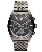 Emporio Armani Watch, Chronograph Gunmetal Tone Stainless Steel 