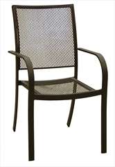 NEW COMMERCIAL OUTDOOR ARMCHAIR BLACK METAL STACK CHAIR  