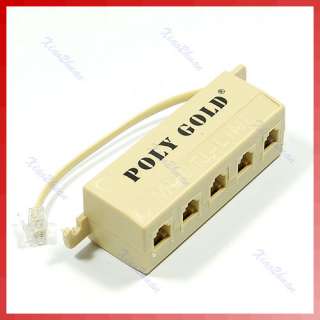 Way RJ11 Telephone Plug Socket Jack Outlet Adapter N  