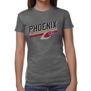 Elon Phoenix Ladies Rising Bar Juniors Tri Blend T Shirt   Ash 