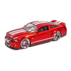  2008 Shelby Cobra GT 500KR 1/24 Red w/White Stripes Toys 