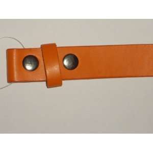  Kids Orange Genuine Leather Snap Belt Size Large 28 32 