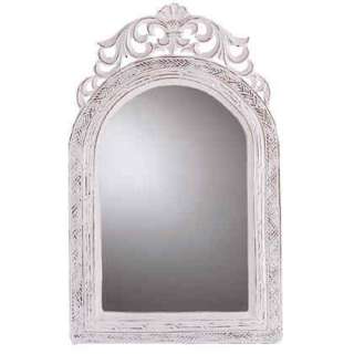 31586 arched top wall mirror wood framed vintage look mirror