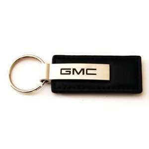  GMC Logo Black Leather Official Licensed Keychain Key Fob 