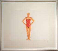 ALEX KATZ Signed 1991 Color Woodblock Print   Swimmer  