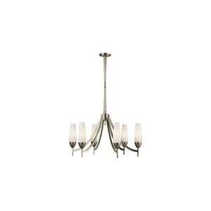 Barbara Barry Bowmont Chandelier in Pewter with White Glass by Visual 