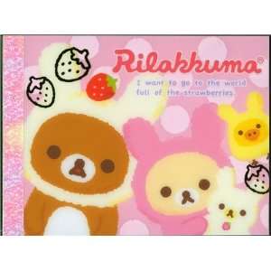  Rilakkuma bear as bunny mini Memo Pad by San X Toys 
