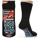 Mens LS1 Retro Slipper Bed Socks Non Slip Lounge Socks One Size