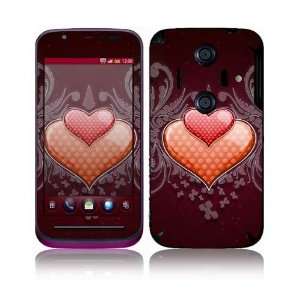 Sharp Aquos IS12SH Decal Skin Sticker   Double Hearts