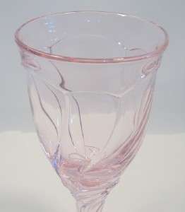 Noritake Crystal Sweet Swirl Pink Stem Water Wine Glass  