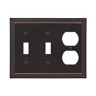  Deco Style Oil Rubbed Bronze 3 Gang Wall Plate   Two 
