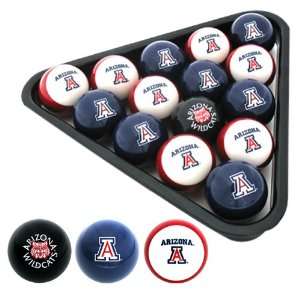 Arizona Wildcats Officially Licensed NCAA Billiard Balls by Frenzy 